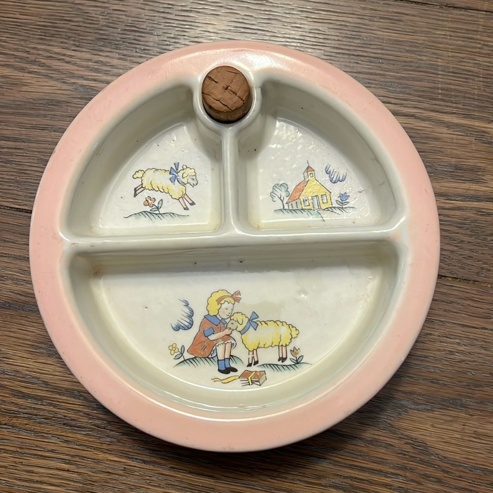Vintage baby heated plate